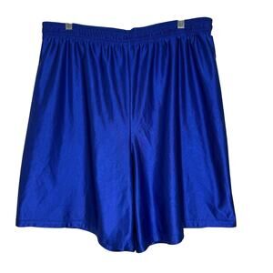 Foot Locker Shorts XL Blue Dazzle Shimmer Shiny Athletic Y2K Gym Basic Training